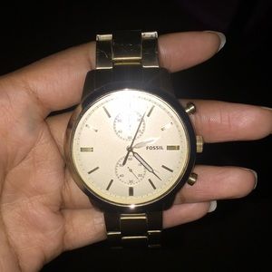 Fossil gold watch